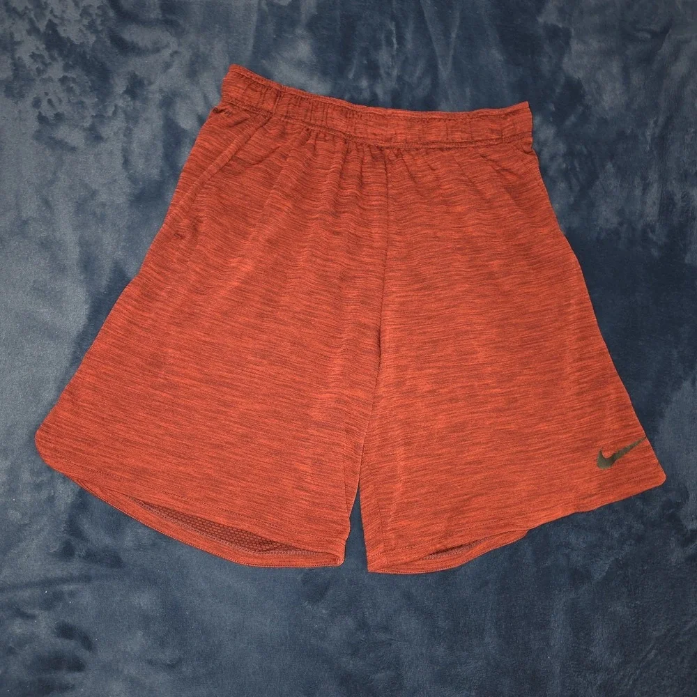 Mens Nike Flex Knit Shorts Size Large Red Swoosh Basketball Athletic Running Gym